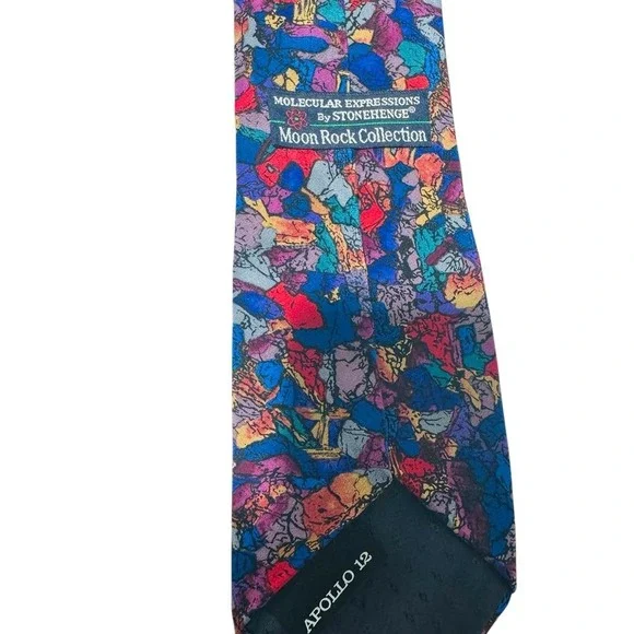 Molecular Expressions STONEHENGE Moon Rock Collection Necktie Colorful - Picture 3 of 3